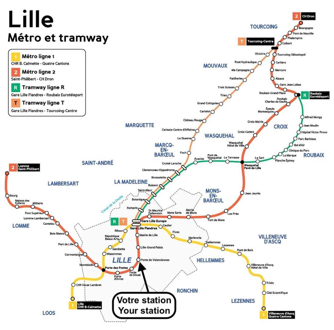 Apartment Near Metro With Parking & Balconies Lille Luaran gambar